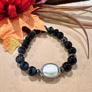 Silpada Blackboard Sterling Silver Stretch Bracelet